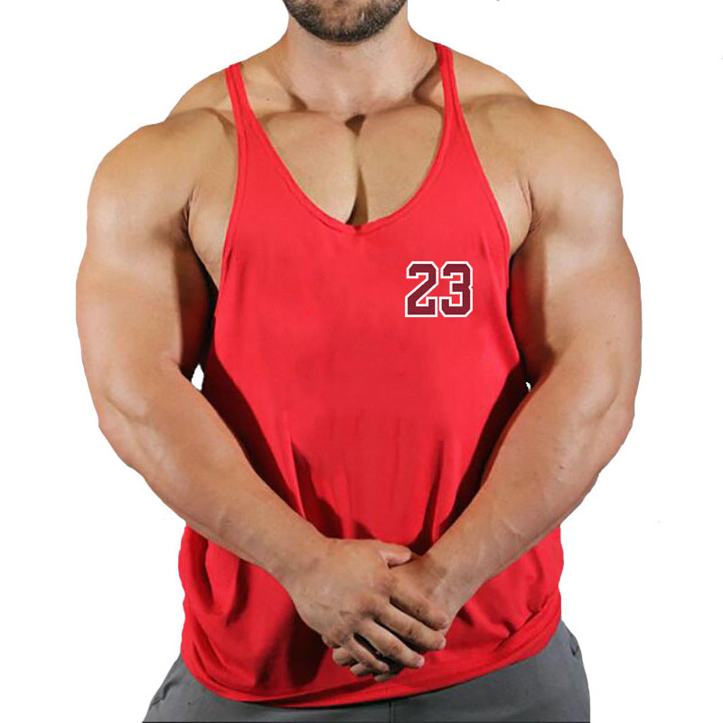 Sportswear vest men's round neck men's cotton vest loose shoulder sleeveless basketball suit - V.I.P Digital Presence