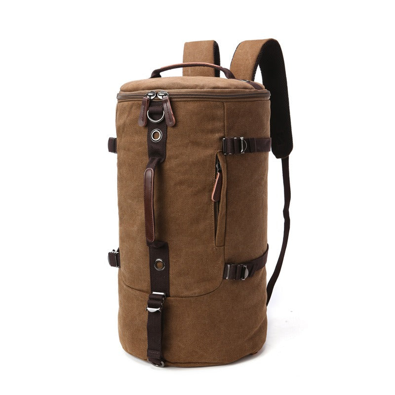 Men Travel Backpack Male Canvas Luggage Duffel Cylinder Bag Mountaineering Hiking Backpack For Men - V.I.P Digital Presence
