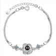 Customized color photo projection s925 pure silver six pointed star bracelet with 100 languages for birthday commemoration - V.I.P Digital Presence