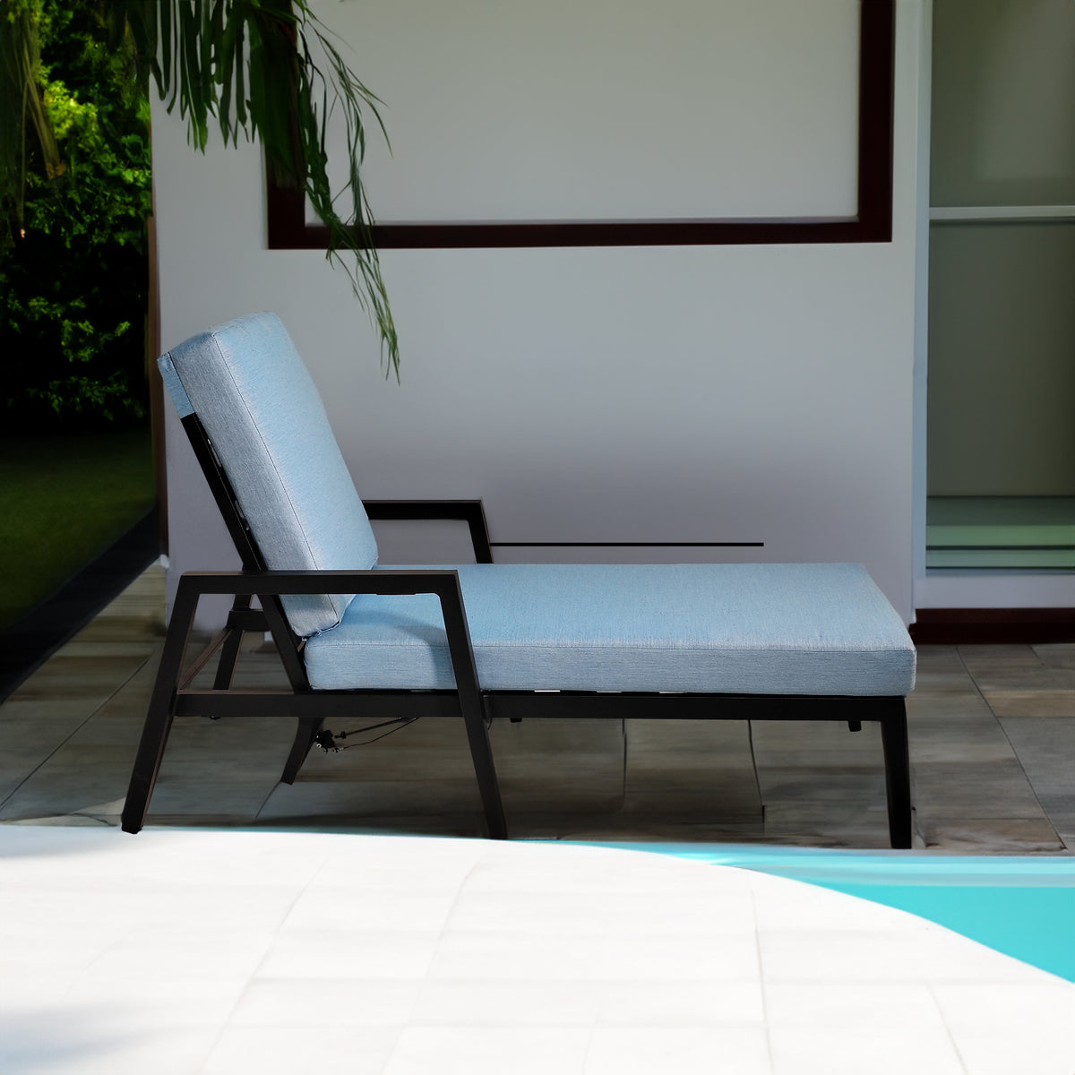 3PC Outdoor Aluminum Patio Furniture Chaise Lounge Set 2 Chaise & 1 End Table - V.I.P Digital Presence