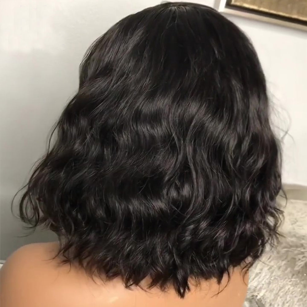 New Ladies Chemical Fiber Front Lace Bobo Short Curly Hair Long Bangs Wig Headgear - V.I.P Digital Presence