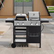 2+2 multifunctional gas barbecue grill and covered grill combination for outdoor cooking - barbecue, barbecue, pizza. - V.I.P Digital Presence