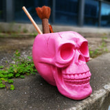 Black Skull Storage Pen Holder for Human Skull Makeup Pen - V.I.P Digital Presence