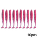 QXO 10 piezas/lote de señuelos blandos de silicona, 7 cm, 2 g, artículos para pesca en el mar, PVA Swimbait Wobblers, aparejos artificiales 
