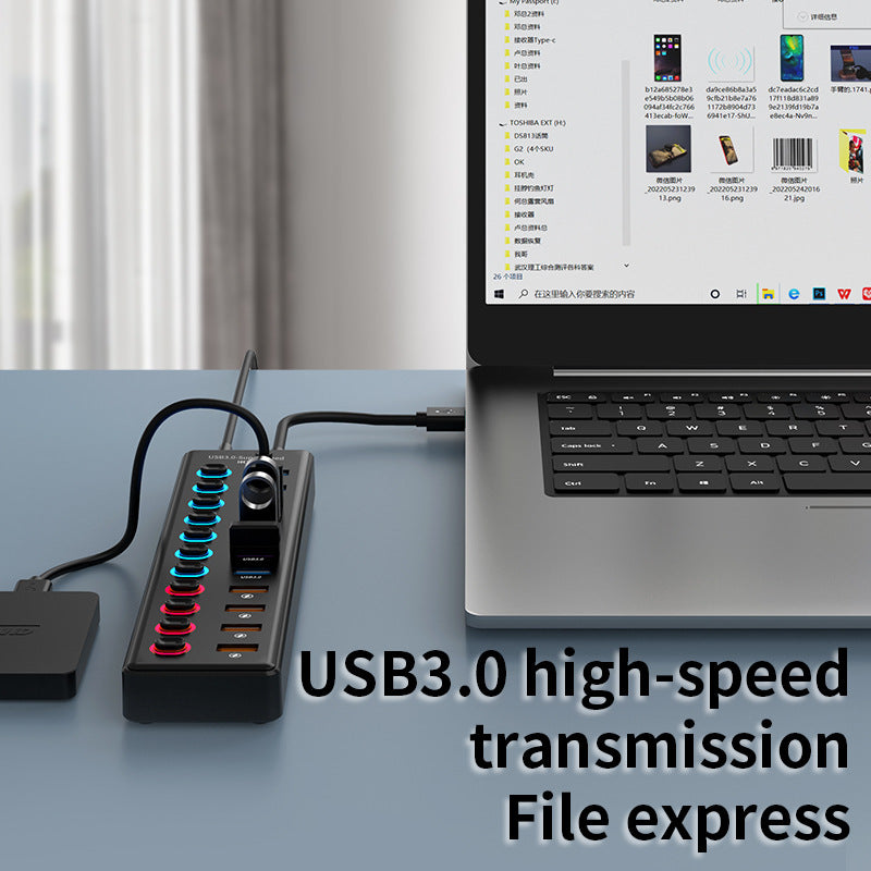 3.1 Gen2 HUB3.0 Hub Laptop Distribution Device Mobile Expansion Device Hub Expansion Dock 11 in One - V.I.P Digital Presence