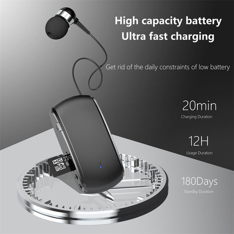 K68 New Collar style Bluetooth Earphones MP3 Earphones Wireless Telescopic Cable Single Ear Card Insertion Recording Earphones - V.I.P Digital Presence