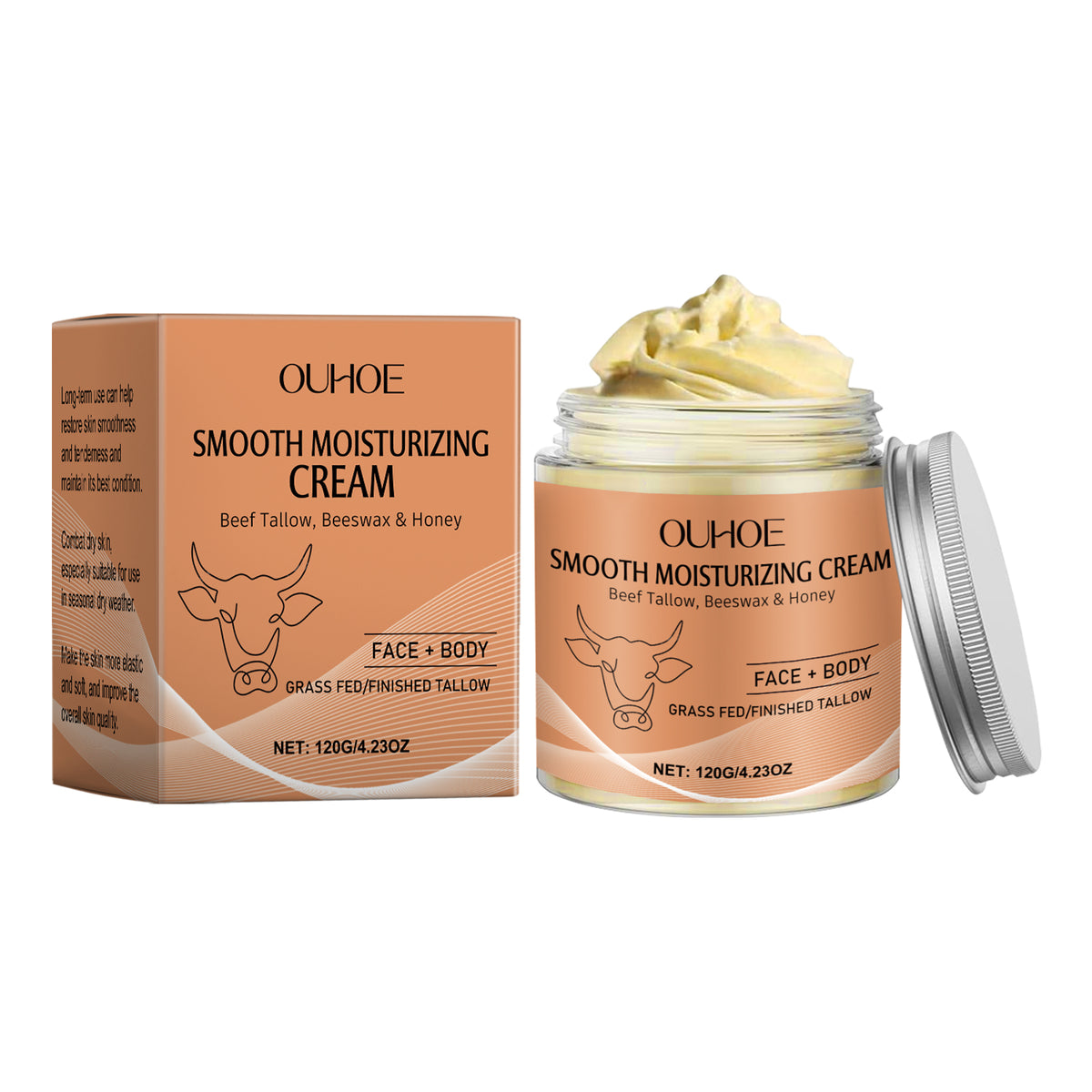Crema hidratante suavizante para la piel corporal, hidratante, elástica, suave y reafirmante.