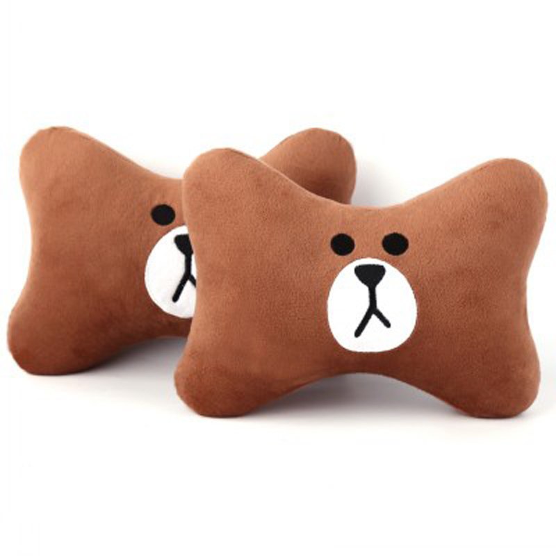 Cute Cartoon Car Headrest Pillow Brown Bear Car Neck Rest Support Automotive Interior Seat Cushion Car Accessories Car Styling - V.I.P Digital Presence