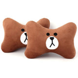 Cute Cartoon Car Headrest Pillow Brown Bear Car Neck Rest Support Automotive Interior Seat Cushion Car Accessories Car Styling - V.I.P Digital Presence