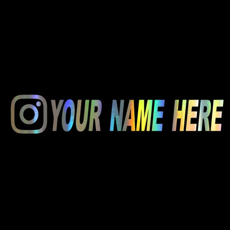 Custom username car stickers personalized Instagram motorcycle vinyl stickers - V.I.P Digital Presence