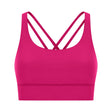 Cross back yoga bra brushed bare high-strength shock-absorbing gathering sports vest for women - V.I.P Digital Presence