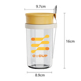 Glass oatmeal breakfast cup home milk cup with spoon bowl water cup with coffee cup - V.I.P Digital Presence