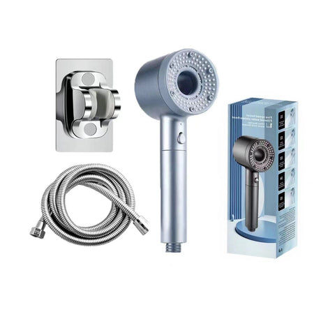Hollow out household super pressurized showerhead bathroom water heater turbo large water outlet five level filter showerhead - V.I.P Digital Presence