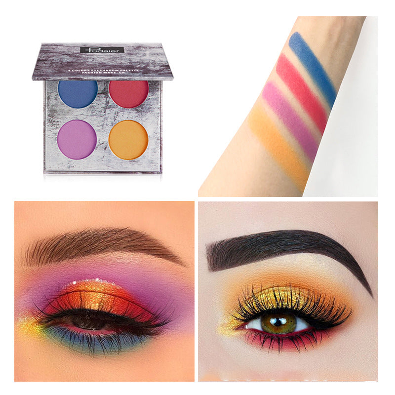 Pudaier Ink Landscape Four-color Eyeshadow Palette Matte Pearlescent Waterproof and Sweatproof Eyeshadow Makeup - V.I.P Digital Presence