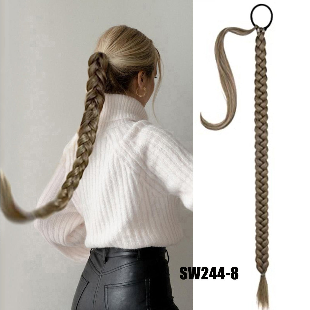 Fake Braid New Fashion Chemical Fiber Wig Female Long Braid Hair Extensions Hair Band Type Hair Extensions Braid Wig Ponytail - V.I.P Digital Presence