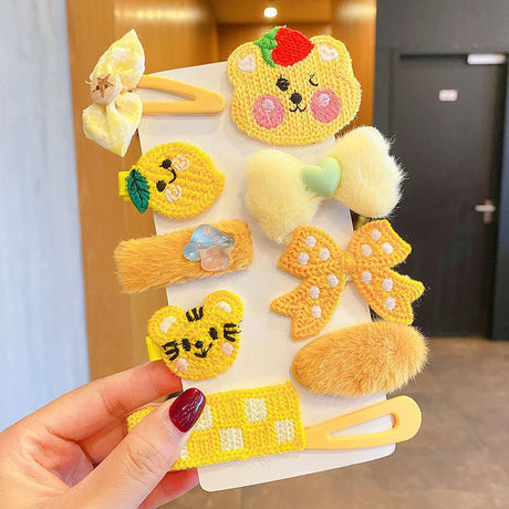 Milk Coffee Color Children's Plush Hairpin Net Red Bangs Side Hair Clip Autumn And Winter Lovely Japanese Clip - V.I.P Digital Presence