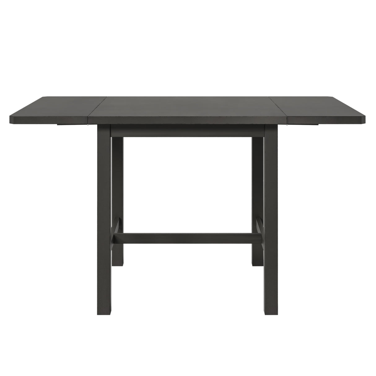 TOPMAX 5-piece square wooden pendant light expandable dining table set with 4 ladder back chairs  Gray - V.I.P Digital Presence