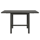 TOPMAX 5-piece square wooden pendant light expandable dining table set with 4 ladder back chairs  Gray - V.I.P Digital Presence