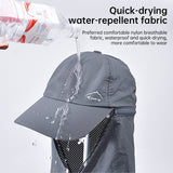 1pc Summer Baseball Cap with Detachable 360° Neck Sun Flap. For men, hiking, fishing, outdoor. - V.I.P Digital Presence