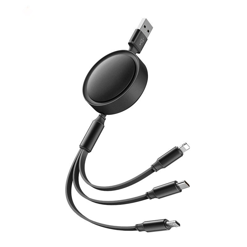 Neutral one to three data cable fast charging extension cable charging cable three in one data cable - V.I.P Digital Presence