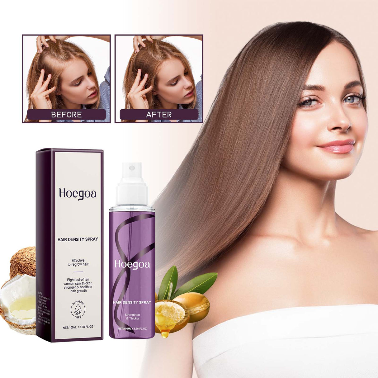 Volumizing And Dense Hair Spray, Repair Dry Hair, Strengthen Hair Nourishing And Volumizing Hair Treatment Spray - V.I.P Digital Presence
