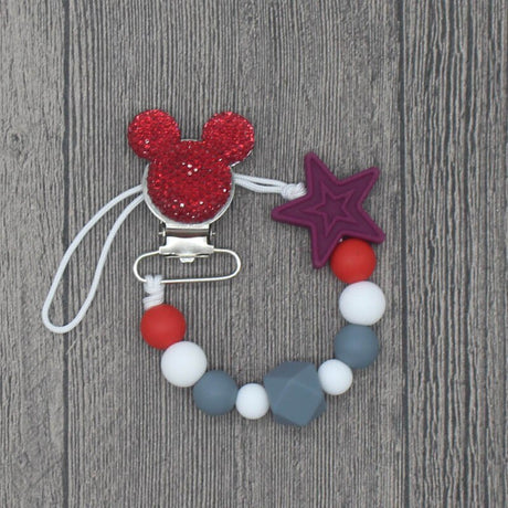 Silicone Round Beads and Star Beads Pacifier Clip Chain Strap Cute Dummy Nipple Leash Strap for Infant Toddler Baby Feeding - V.I.P Digital Presence