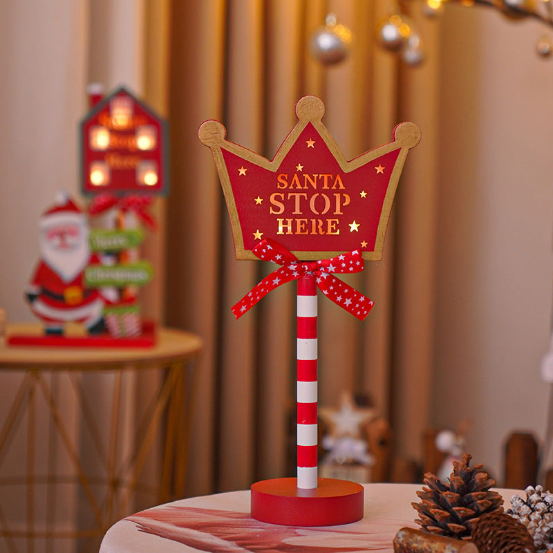 LED Christmas decorative lights, stop signs, Christmas hats, crown shaped lights, storefront ambient lights - V.I.P Digital Presence