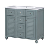 36 inch modern mirror cabinet with adjustable shelves, 2 soft closing doors, and 6 drawer storage cabinet door organizers - V.I.P Digital Presence