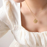 Zircon Titanium Steel Timepiece Shape Necklace - V.I.P Digital Presence