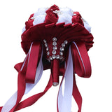 WifeLai-A Ramos De Novia Burgundy Artificial Flower Bridesmaid Wedding Bouquet - V.I.P Digital Presence