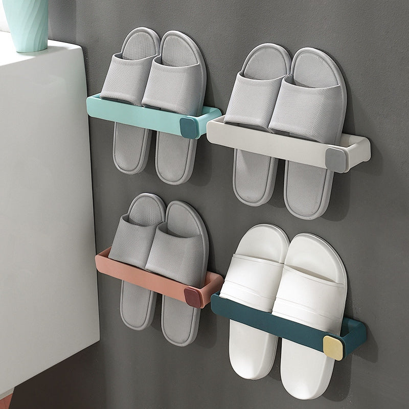 Punch-Free Shoe Rack Bathroom Slippers Rack a Lot Of Toilet Storage Wall Hanging Rack - V.I.P Digital Presence