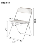 Transparent chair, stackable folding chair, PC plastic living room chair, chrome frame foldable acrylic chair, O-Clear - V.I.P Digital Presence
