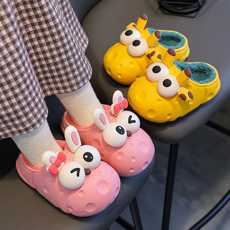 Autumn and winter baby cotton slippers for boys and girls, warm and plush bag with cotton cover and waterproof large, medium, and small children cotton slippers - V.I.P Digital Presence