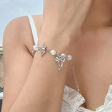 Ocean vacation style starfish versatile set, handmade small fresh pearl alloy necklace - V.I.P Digital Presence