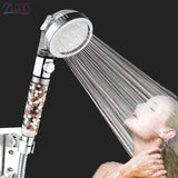 New Tourmaline balls Filter Shower Head Water saving 3 Modes adjustable SPA shower head on/off button high pressure shower - V.I.P Digital Presence