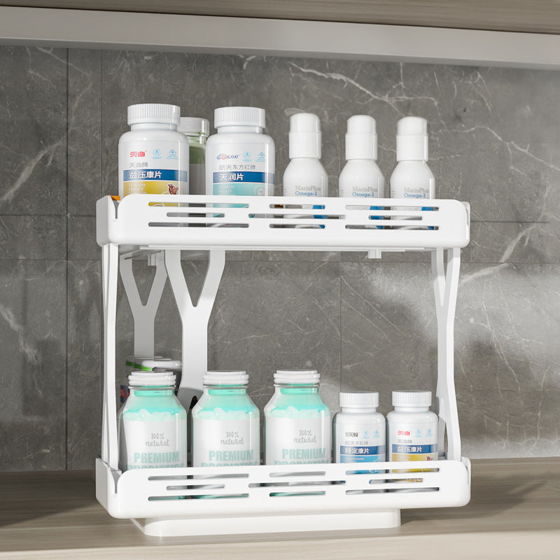 Pull out Rotating Spice Rack Organizer for Cabinet Rotate Makeup Organizer Slide Bottle Box Holder Plastic Seasoning Spice Rack - V.I.P Digital Presence