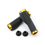 Manillar de bicicleta de montaña de aleación de aluminio con bloqueo bilateral, antideslizante, de goma, con forma de bola de carne y tornillo de banco. 