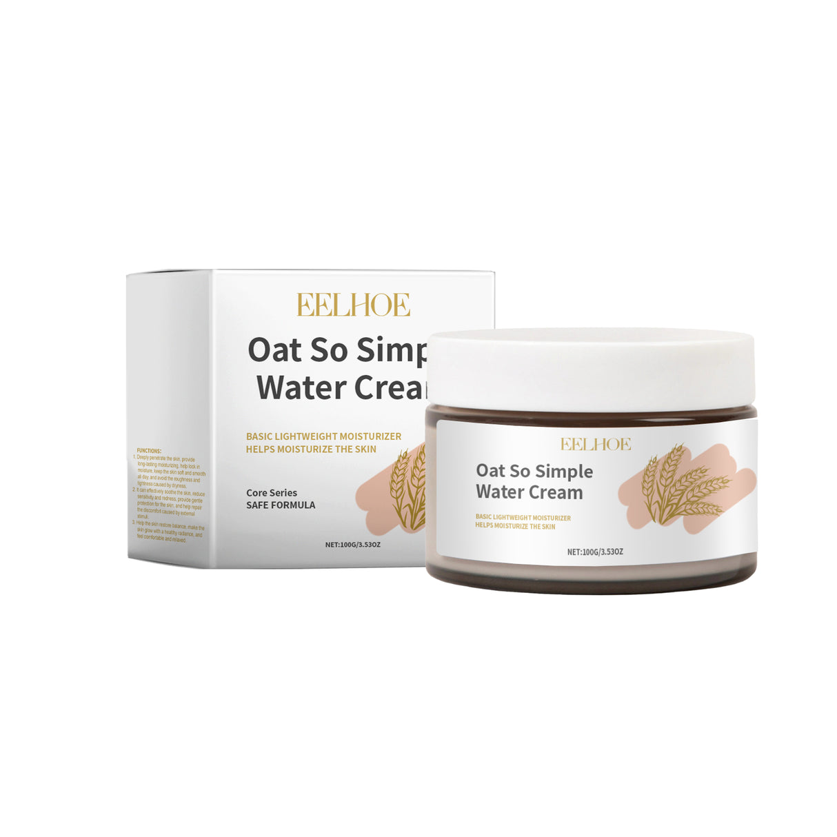 Crema hidratante de avena que hidrata y humecta suavemente la piel del rostro con una textura radiante y no grasa.