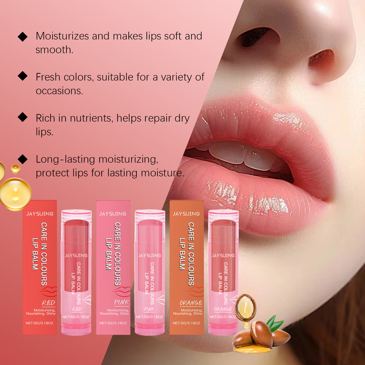 Bálsamo labial que hidrata y nutre suavemente la piel. Crema para el cuidado de los labios suave, humectante y suave.