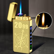 Gas electric triple fire metal windproof inflatable charging lighter personalized and creative trendy gift for boyfriend - V.I.P Digital Presence