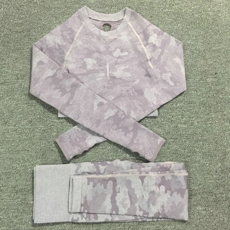 2PCS Camouflage Camo Yoga Set Sports Wear For Women Gym Fitness Clothing Booty Yoga Leggings + Sport Bra GYM Sport Suit Femme - V.I.P Digital Presence