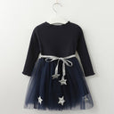 Bear Leader Girls Dress Pentagram Princess Dress Brand Girls Clothes Children Clothing European and American Style Girls Dresses