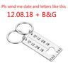 Personalized Heart Keychain Set  Engraved King Date and Name Love Keyring Gift for Couples Girlfriend Boyfriends Key Chain Rings - V.I.P Digital Presence