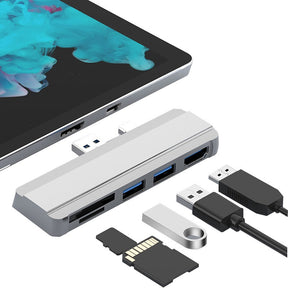 Suitable for Surface Pro 4/5/6 docking station USB to HDMI same screen card reader expansion hub - V.I.P Digital Presence