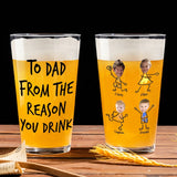 Round glass cup 16oz beer wheat cup body customized straight cup - V.I.P Digital Presence