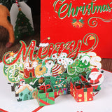 Christmas 3D greeting card, Christmas tree, little penguin cartoon, cute paper carving, handwritten message greeting card - V.I.P Digital Presence