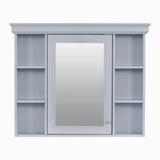 36'' Bathroom Vanity with Medicine Cabinet, Modern Mirror Cabinet with Adjustable Shelf, Bathroom Storage Cabinet with 4 Drawers - V.I.P Digital Presence