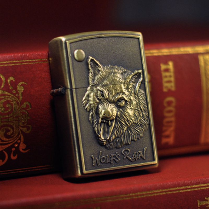 Kerosene lighter windproof retro style grinding wheel personalized bronze relief fuel dispenser - V.I.P Digital Presence