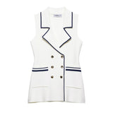 Summer New  Style Women's Fashion Temperament Sleeveless Trim Knit Tank Top - V.I.P Digital Presence
