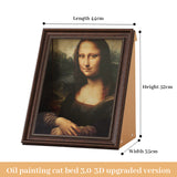 3D Mona Lisa Cat Scratcher with Removable Oil Painting Frame - V.I.P Digital Presence